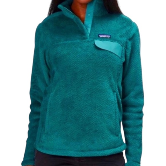 Patagonia Women’s Re-Tool Snap-T Fleece Pullover Aqua Blue Size XS - Picture 10 of 10